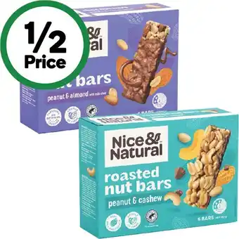 Woolworths Nice & Natural Nut Bars 180-192g Pk 6 offer