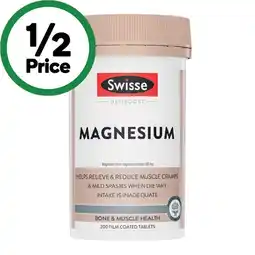 Woolworths Swisse Ultiboost Magnesium Tablets Pk 200 offer