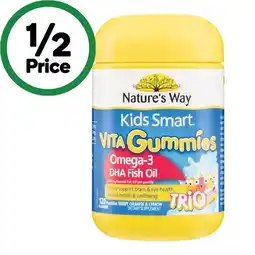 Woolworths Nature’s Way Kids Smart Vita Gummies Omega 3 DHA Fish Oil Pk 120 offer