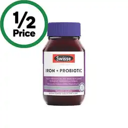 Woolworths Swisse Ultiboost Iron + Probiotic Capsules Pk 30 offer