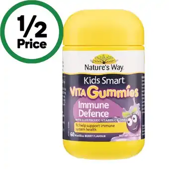 Woolworths Nature’s Way Kids Smart Vita Gummies Immune Defence Pk 60 offer