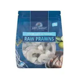 Woolworths Just Caught Peeled and Deveined Raw Prawns 300g – From the Seafood Freezer offer