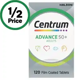 Woolworths Centrum Advance 50+ Multivitamin Tablets Pk 120 offer