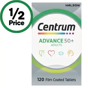 Woolworths Centrum Advance 50+ Multivitamin Tablets Pk 120 offer