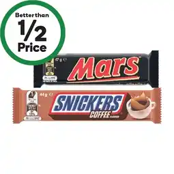 Woolworths Mars Medium Bars 44-50g offer