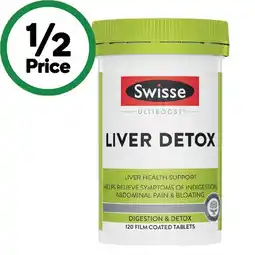 Woolworths Swisse Ultiboost Liver Detox Tablets Pk 120 offer