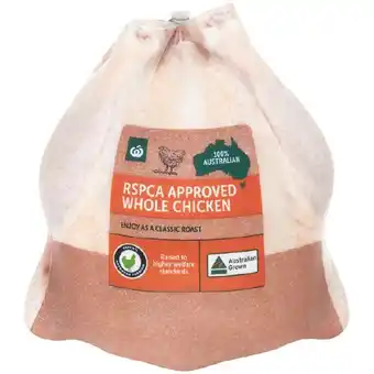 Woolworths Australian Fresh Whole Plain RSPCA Approved Chicken offer