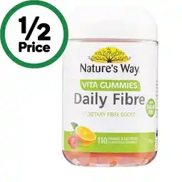 Woolworths Nature’s Way Vita Gummies for Adults Daily Fibre Pk 110 offer