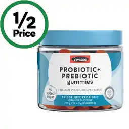 Woolworths Swisse Probiotic + Prebiotic Gummies for Adults Pk 90 offer