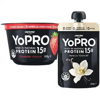 Woolworths YoPRO High Protein Yoghurt Pot or Pouch 150-160g – From the Fridge offer