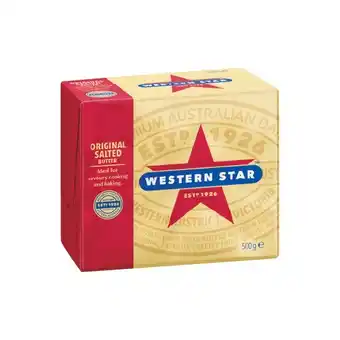 Woolworths Western Star Butter 500g offer