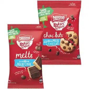 Woolworths Nestle Baking Melts or Bits, or Plasitowe Baking Blocks 180-290g offer