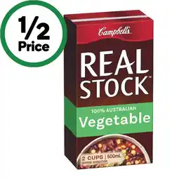 Woolworths Campbell’s Real Vegetable Stock 500ml offer