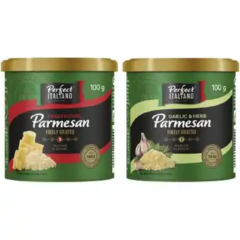 Woolworths Perfect Italiano Finely Grated Parmesan Varieties 100g offer