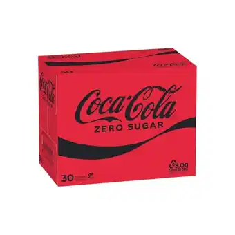 Woolworths Coca-Cola Classic, Diet or Zero Sugar Soft Drink Varieties 30 x 375ml offer