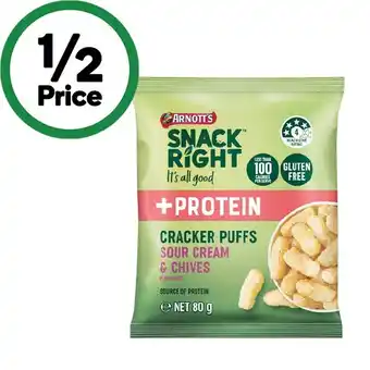 Woolworths Arnott’s Snack Right Cracker Puffs 80g – From the Health Food Aisle offer