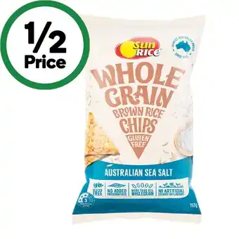 Woolworths SunRice Brown Rice Chips 150g – From the Health Food Aisle offer