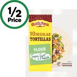 Woolworths Old El Paso Regular Tortillas 400g Pk 10 offer