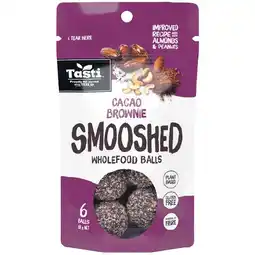 Woolworths Tasti Smooshed Wholefood Balls 58-69g – From the Health Food Aisle offer