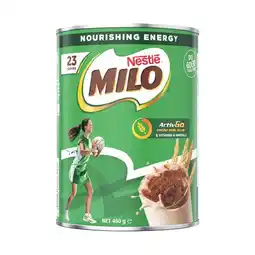 Woolworths Nestle Milo 460g or Milo Less Sugar 395g offer