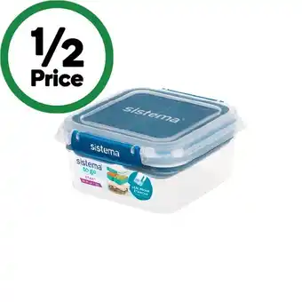 Woolworths Sistema Stax To Go Square Container 1.15 Litre offer