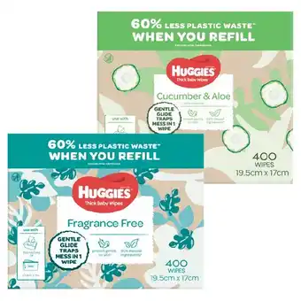 Woolworths Huggies Baby Wipes Pk 400 offer