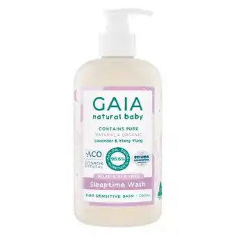 Woolworths Gaia Natural Baby Sleeptime Wash 500ml offer