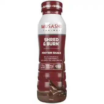 Woolworths Musashi Shred & Burn Ready To Drink 375ml offer