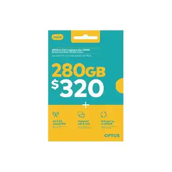 Woolworths Optus $320 Prepaid SIM Starter KitΔ offer