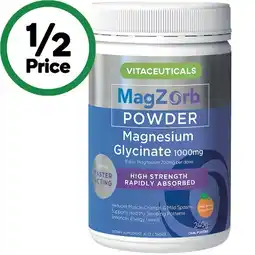 Woolworths MagZorb Magnesium Glycinate 1000mg Powder 240g offer