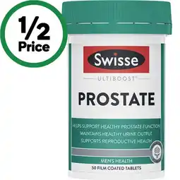 Woolworths Swisse Ultiboost Prostate Tablets Pk 50 offer