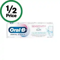 Woolworths Oral-B Sensitivity & Gum All Day Protection Mint Toothpaste 90gΔ offer