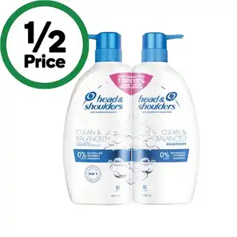 Woolworths Head & Shoulders Shampoo or Conditioner 660ml offer