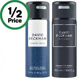 Woolworths David Beckham Deodorant Body Spray 150ml offer