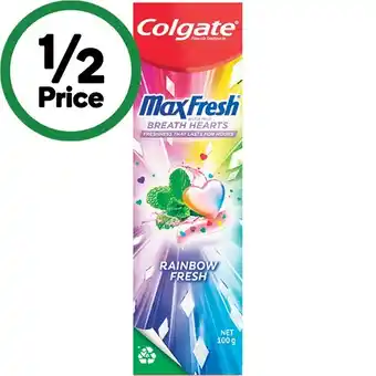 Woolworths Colgate Max Fresh Toothpaste 100g offer