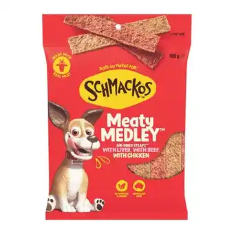 Woolworths Schmackos Strapz Dog Treats 500g offer