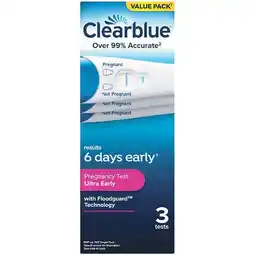 Woolworths Clearblue Pregnancy Test Ultra Early Pk 3 offer