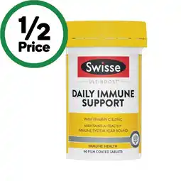 Woolworths Swisse Ultiboost Daily Immune Support Tablets Pk 60 offer