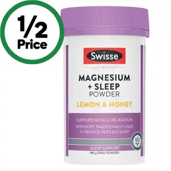 Woolworths Swisse Magnesium + Sleep Powder 180g offer