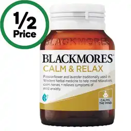 Woolworths Blackmores Calm & Relax Tablets Pk 60 offer