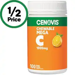 Woolworths Cenovis Mega C 1000mg Chewable Tablets Pk 100 offer