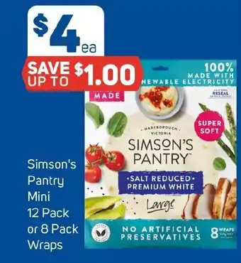 Foodland Simson's Pantry Mini offer