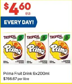 Foodland Prima Fruit Drink 6x200ml offer