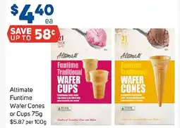 Foodland Altimate Funtime Wafer Cones or Cups offer