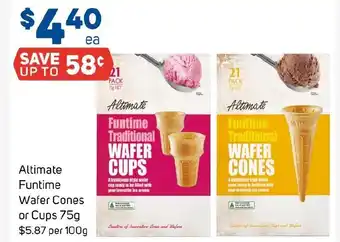 Foodland Altimate Funtime Wafer Cones or Cups offer