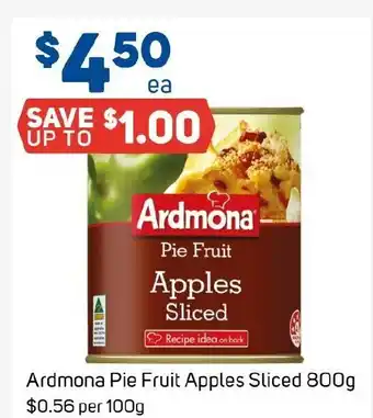 Foodland Ardmona Pie Fruit Apples Sliced offer