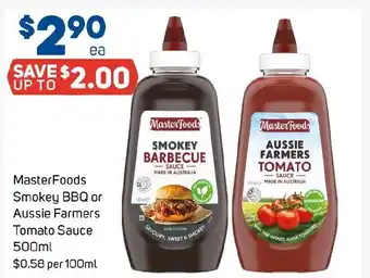 Foodland MasterFoods Smokey BBQ or Aussie Farmers Tomato Sauce offer