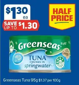 Foodland Greenseas Tuna 95g offer