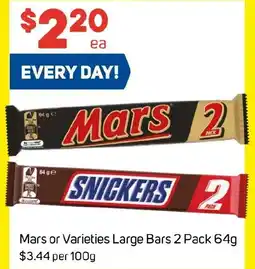 Foodland Mars or Varieties Large Bars offer