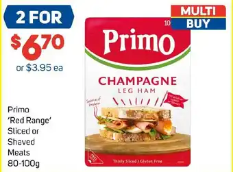 Foodland Primo 'Red Range' Sliced or Shaved Meats 80-100g offer